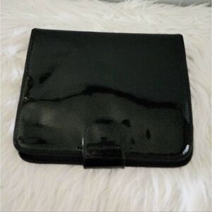 Marc Jacobs patent leather finish cosmetic bag makeup black